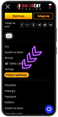 Pobieranie aplikacji Casino Cat na Android