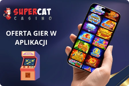 Oferta gier w aplikacji mobilnej Casino Cat